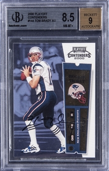 2000 Playoff Contenders "Rookie Ticket" #144 Tom Brady Signed Rookie Card – BGS NM-MT+ 8.5/BGS 9